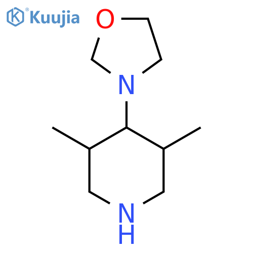 3,5-Dimethyl-4-(1,3-oxazolidin-3-yl)piperidine structure