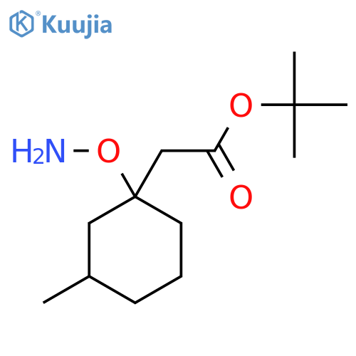 Tert-butyl 2-[1-(aminooxy)-3-methylcyclohexyl]acetate structure