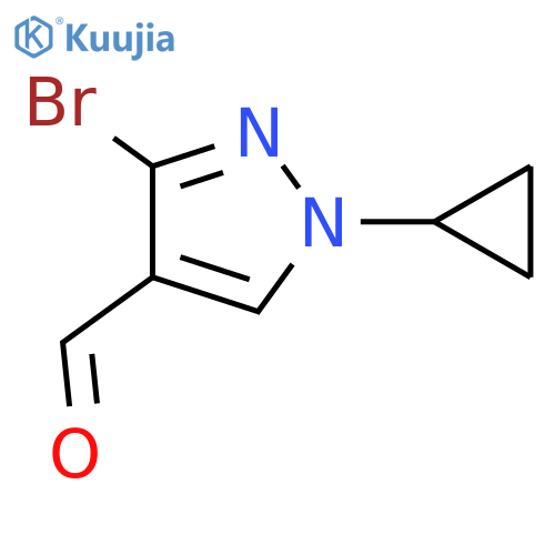 3-bromo-1-cyclopropyl-1H-pyrazole-4-carbaldehyde structure