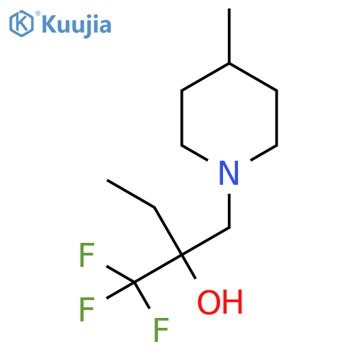 1-Piperidineethanol, α-ethyl-4-methyl-α-(trifluoromethyl)- structure