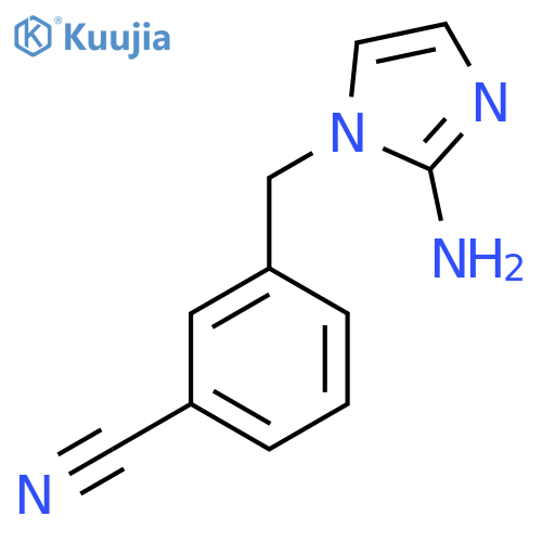 3-(2-amino-1H-imidazol-1-yl)methylbenzonitrile structure