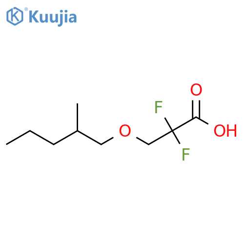 Propanoic acid, 2,2-difluoro-3-[(2-methylpentyl)oxy]- structure