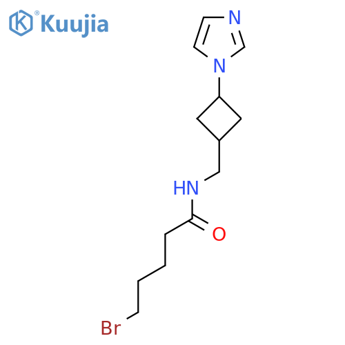 5-bromo-N-{3-(1H-imidazol-1-yl)cyclobutylmethyl}pentanamide structure