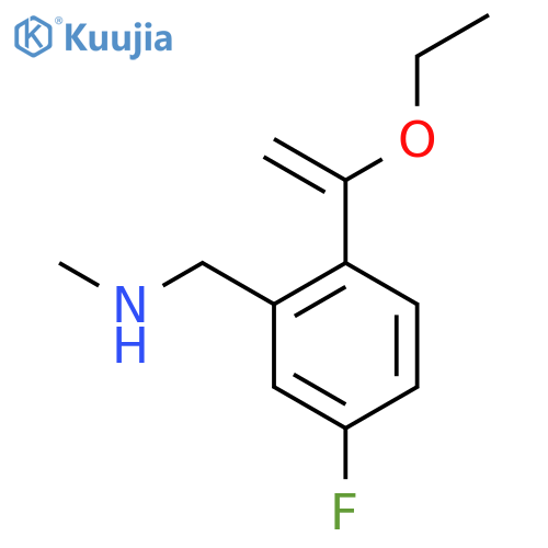 {[2-(1-Ethoxyethenyl)-5-fluorophenyl]methyl}(methyl)amine structure