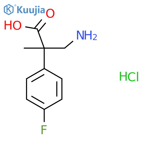 3-Amino-2-(4-fluorophenyl)-2-methylpropanoic acid hydrochloride structure