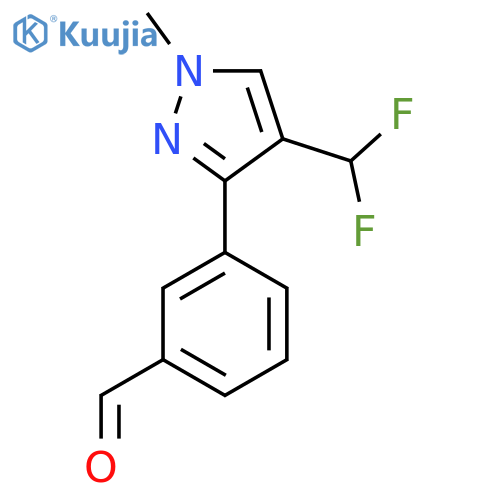 3-4-(difluoromethyl)-1-methyl-1H-pyrazol-3-ylbenzaldehyde structure