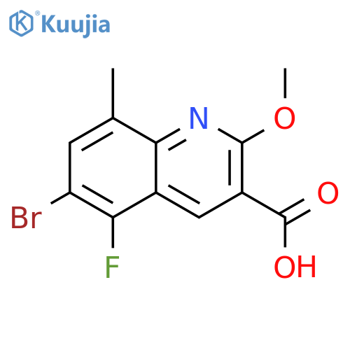 6-Bromo-5-fluoro-2-methoxy-8-methylquinoline-3-carboxylic acid structure