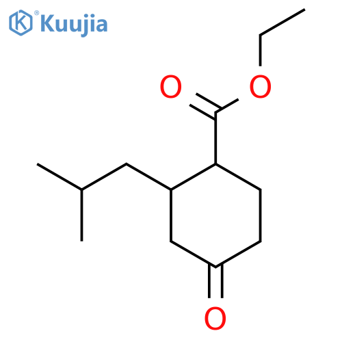 Ethyl 2-(2-methylpropyl)-4-oxocyclohexane-1-carboxylate structure
