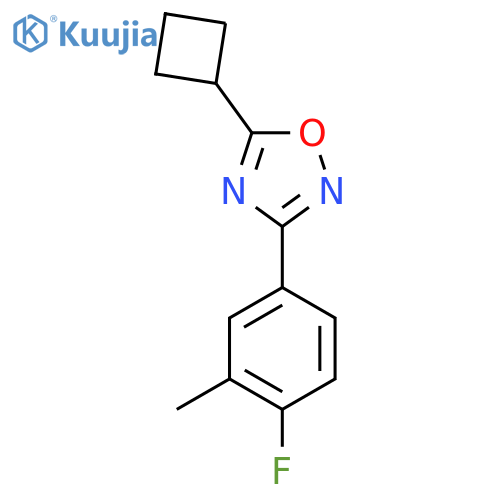 5-Cyclobutyl-3-(4-fluoro-3-methylphenyl)-1,2,4-oxadiazole structure
