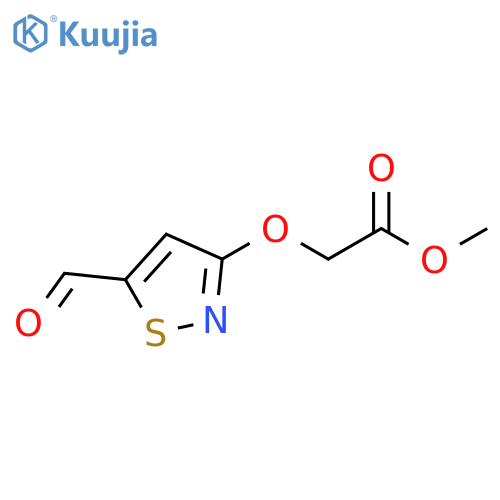 Acetic acid, 2-[(5-formyl-3-isothiazolyl)oxy]-, methyl ester structure
