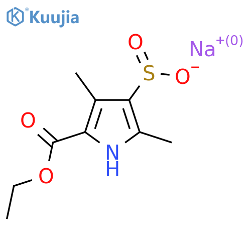 sodium 5-(ethoxycarbonyl)-2,4-dimethyl-1H-pyrrole-3-sulfinate structure
