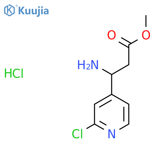 Methyl 3-amino-3-(2-chloropyridin-4-yl)propanoate hydrochloride structure