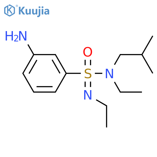 3-[N-ethyl-S-[ethyl(2-methylpropyl)amino]sulfonimidoyl]aniline structure