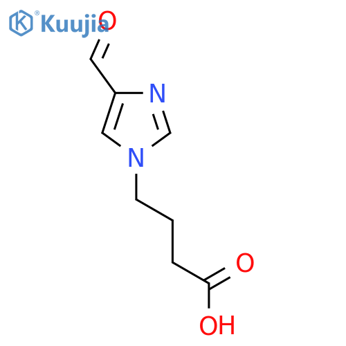 4-(4-formyl-1H-imidazol-1-yl)butanoic acid structure