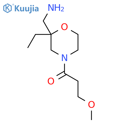 1-[2-(Aminomethyl)-2-ethylmorpholin-4-yl]-3-methoxypropan-1-one structure