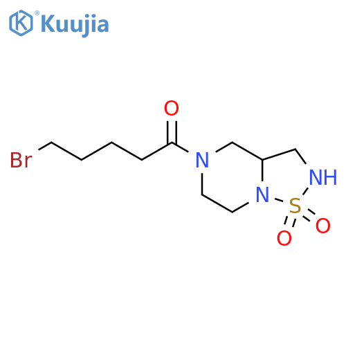 5-(5-bromopentanoyl)-hexahydro-2H-1lambda6-[1,2,5]thiadiazolo[2,3-a]piperazine-1,1-dione structure
