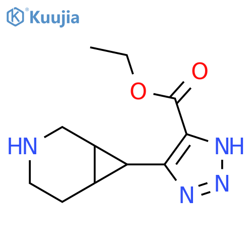 1H-1,2,3-Triazole-5-carboxylic acid, 4-(3-azabicyclo[4.1.0]hept-7-yl)-, ethyl ester structure