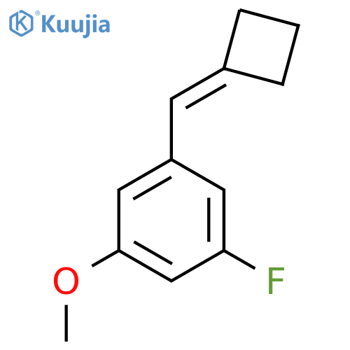 1-(Cyclobutylidenemethyl)-3-fluoro-5-methoxybenzene structure