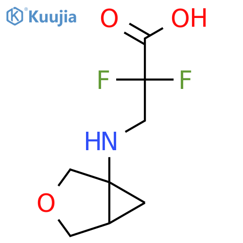 2,2-Difluoro-3-({3-oxabicyclo[3.1.0]hexan-1-yl}amino)propanoic acid structure