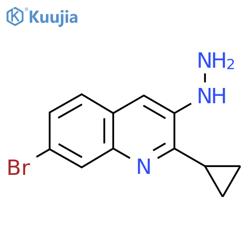 7-Bromo-2-cyclopropyl-3-hydrazinylquinoline structure