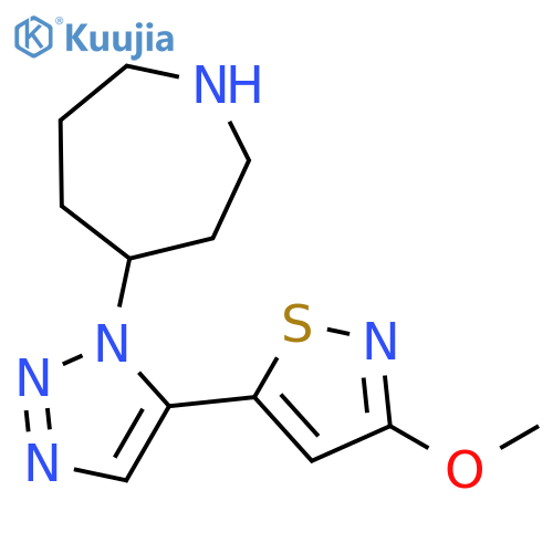 1H-Azepine, hexahydro-4-[5-(3-methoxy-5-isothiazolyl)-1H-1,2,3-triazol-1-yl]- structure