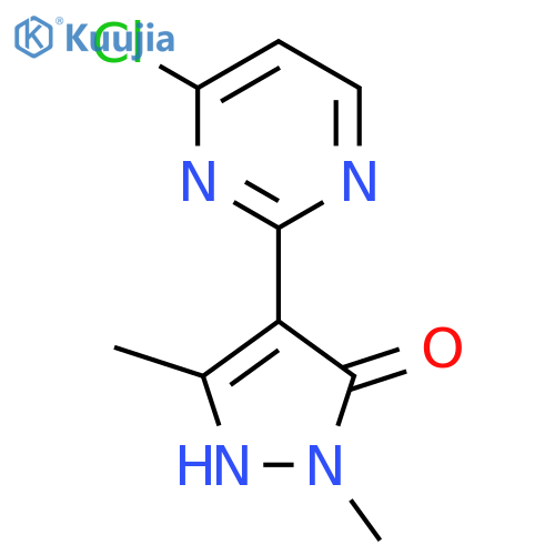 4-(4-chloropyrimidin-2-yl)-1,3-dimethyl-1H-pyrazol-5-ol structure