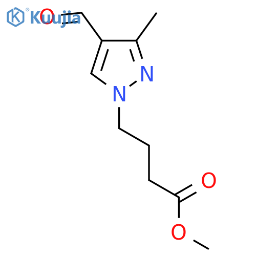 methyl 4-(4-formyl-3-methyl-1H-pyrazol-1-yl)butanoate structure