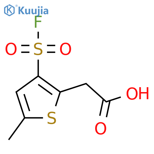 2-[3-(Fluorosulfonyl)-5-methylthiophen-2-yl]acetic acid structure