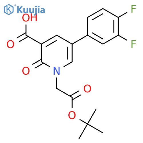 1-[2-(Tert-butoxy)-2-oxoethyl]-5-(3,4-difluorophenyl)-2-oxo-1,2-dihydropyridine-3-carboxylic acid structure