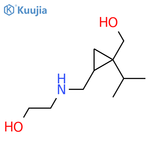 2-({[2-(Hydroxymethyl)-2-(propan-2-yl)cyclopropyl]methyl}amino)ethan-1-ol structure