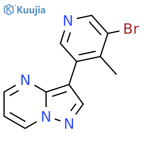 3-Bromo-4-methyl-5-{pyrazolo[1,5-a]pyrimidin-3-yl}pyridine structure