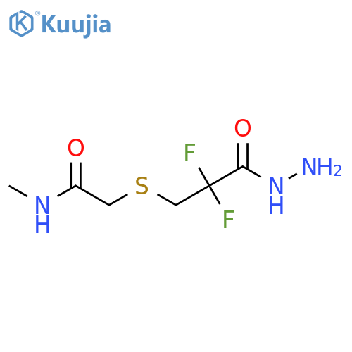 2-{[2,2-difluoro-2-(hydrazinecarbonyl)ethyl]sulfanyl}-N-methylacetamide structure