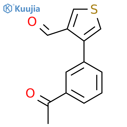 4-(3-Acetylphenyl)thiophene-3-carbaldehyde structure