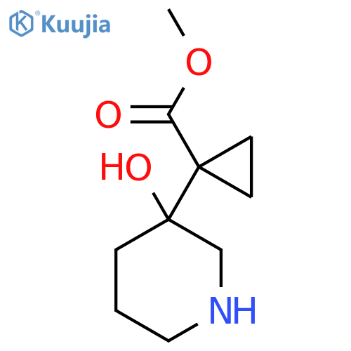 Methyl 1-(3-hydroxypiperidin-3-yl)cyclopropane-1-carboxylate structure