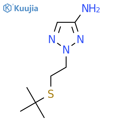 2-2-(tert-butylsulfanyl)ethyl-2H-1,2,3-triazol-4-amine structure