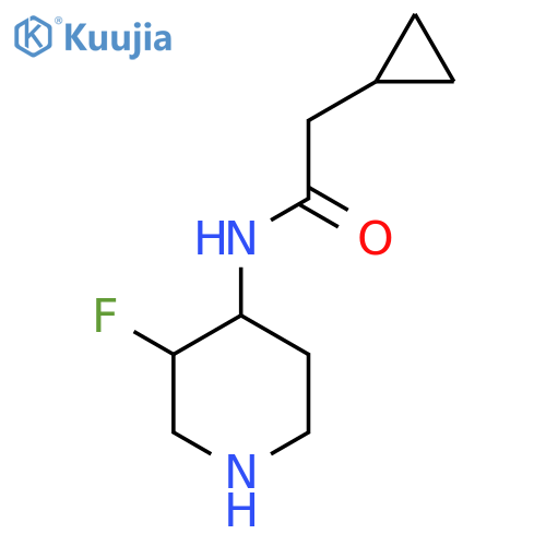 2-cyclopropyl-N-(3-fluoropiperidin-4-yl)acetamide structure