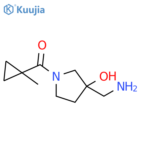 Methanone, [3-(aminomethyl)-3-hydroxy-1-pyrrolidinyl](1-methylcyclopropyl)- structure