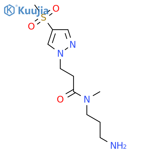 N-(3-aminopropyl)-3-(4-methanesulfonyl-1H-pyrazol-1-yl)-N-methylpropanamide structure