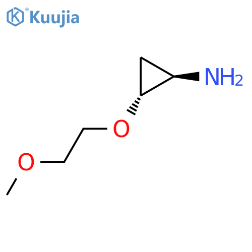 rac-(1R,2R)-2-(2-methoxyethoxy)cyclopropan-1-amine structure