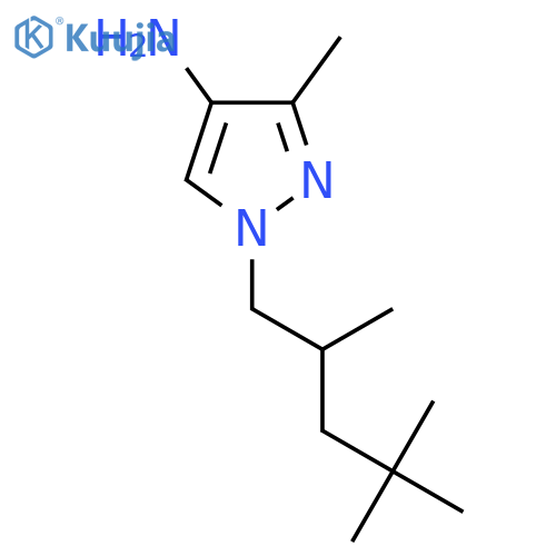 3-methyl-1-(2,4,4-trimethylpentyl)-1H-pyrazol-4-amine structure