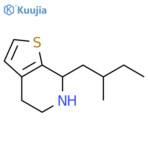 7-(2-methylbutyl)-4H,5H,6H,7H-thieno2,3-cpyridine structure