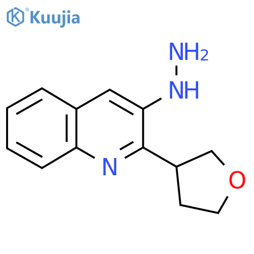 3-Hydrazinyl-2-(oxolan-3-yl)quinoline structure