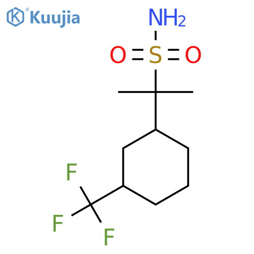2-3-(trifluoromethyl)cyclohexylpropane-2-sulfonamide structure