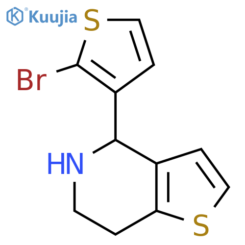 4-(2-bromothiophen-3-yl)-4H,5H,6H,7H-thieno3,2-cpyridine structure