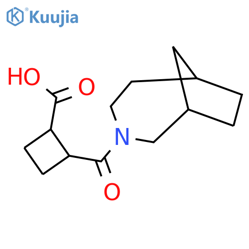 2-{3-Azabicyclo[4.2.1]nonane-3-carbonyl}cyclobutane-1-carboxylic acid structure