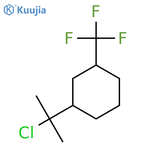 1-(2-chloropropan-2-yl)-3-(trifluoromethyl)cyclohexane structure