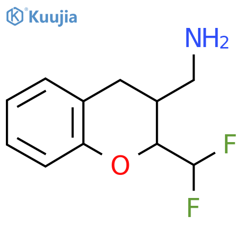 [2-(difluoromethyl)-3,4-dihydro-2H-1-benzopyran-3-yl]methanamine structure