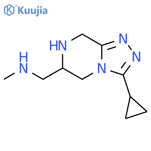 1,2,4-Triazolo[4,3-a]pyrazine-6-methanamine, 3-cyclopropyl-5,6,7,8-tetrahydro-N-methyl- structure