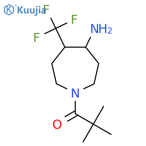 1-[4-Amino-5-(trifluoromethyl)azepan-1-yl]-2,2-dimethylpropan-1-one structure