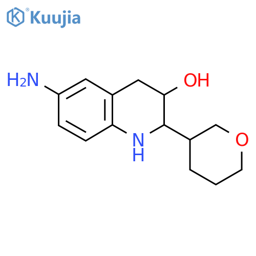 6-Amino-2-(oxan-3-yl)-1,2,3,4-tetrahydroquinolin-3-ol structure